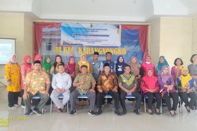 Sosialisasi DPRD Kabupaten Klaten tentang Pemberdayaan dan Perlindungan Perempuan Tahap II di Kecamatan Karangnongko