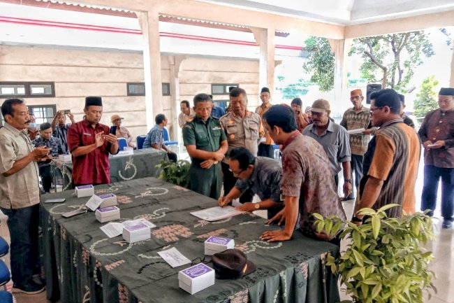 Deklarasi Damai Pemilihan Kepala Desa Tahap I Kecamatan Karangnongko