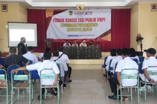 Penyelenggaraan Forum Konsultasi Publik (FKP) Kecamatan Karangnongko Tahun 2025