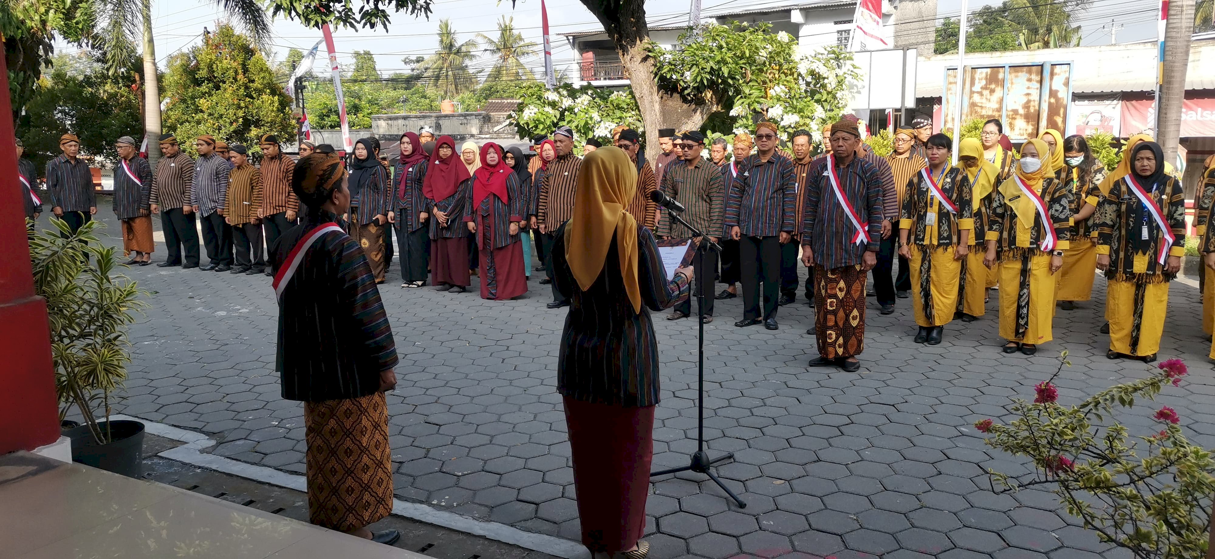 Upacara Peringatan Hari Jadi Kabupaten Klaten ke-221 di Kecamatan Karangnongko