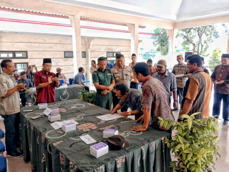 Deklarasi Damai Pemilihan Kepala Desa Tahap I Kecamatan Karangnongko