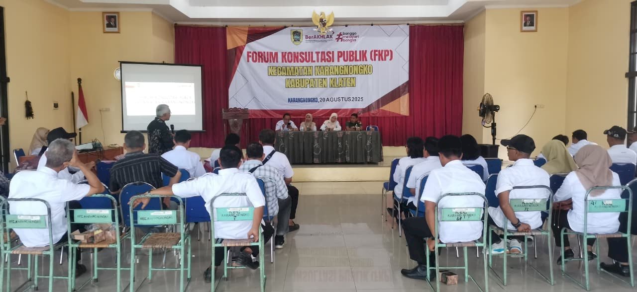 Penyelenggaraan Forum Konsultasi Publik (FKP) Kecamatan Karangnongko Tahun 2025
